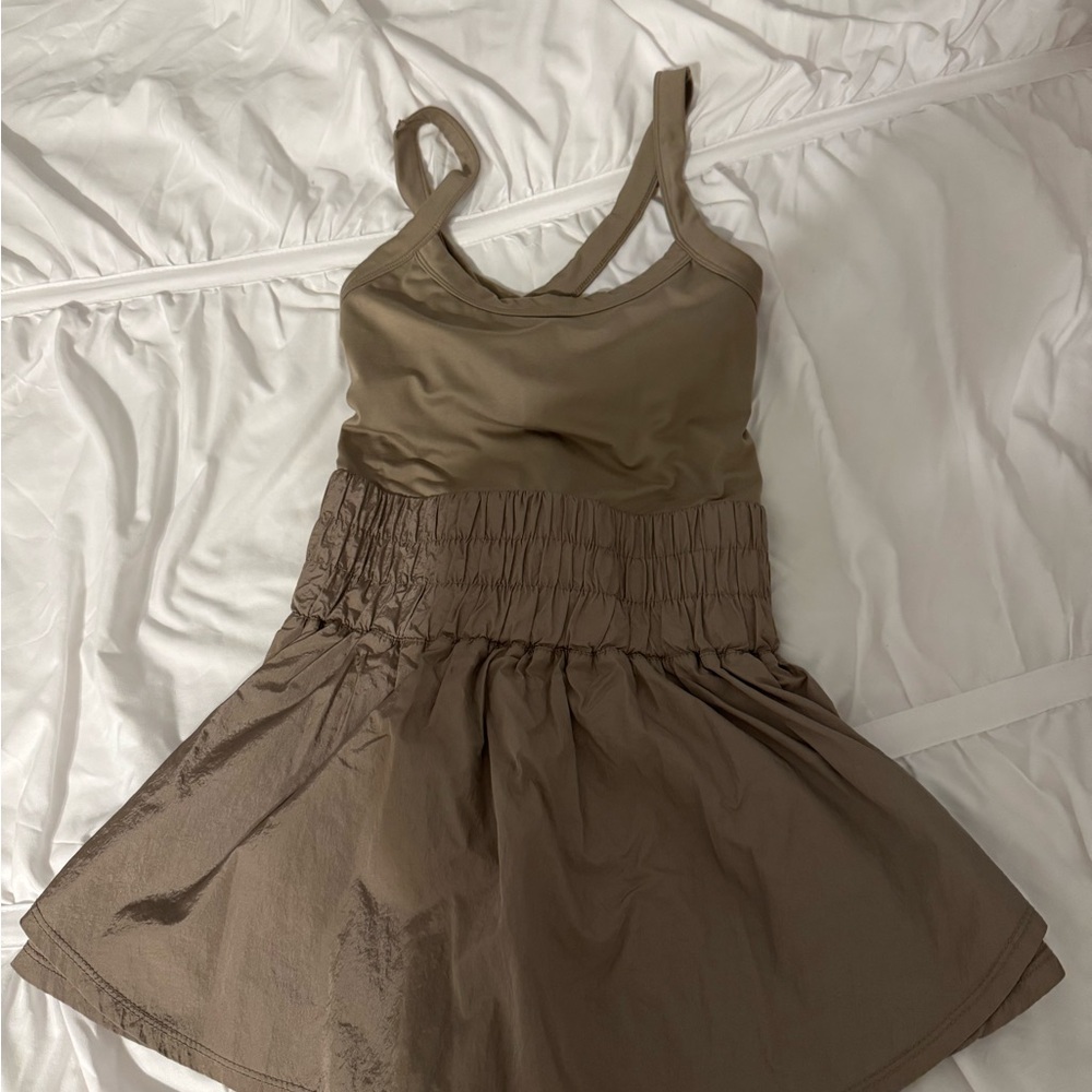Stylish Tan Sleeveless Dress
